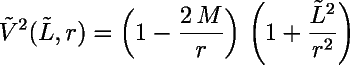 V(L,r)=1-2M/r)(1+L/r)