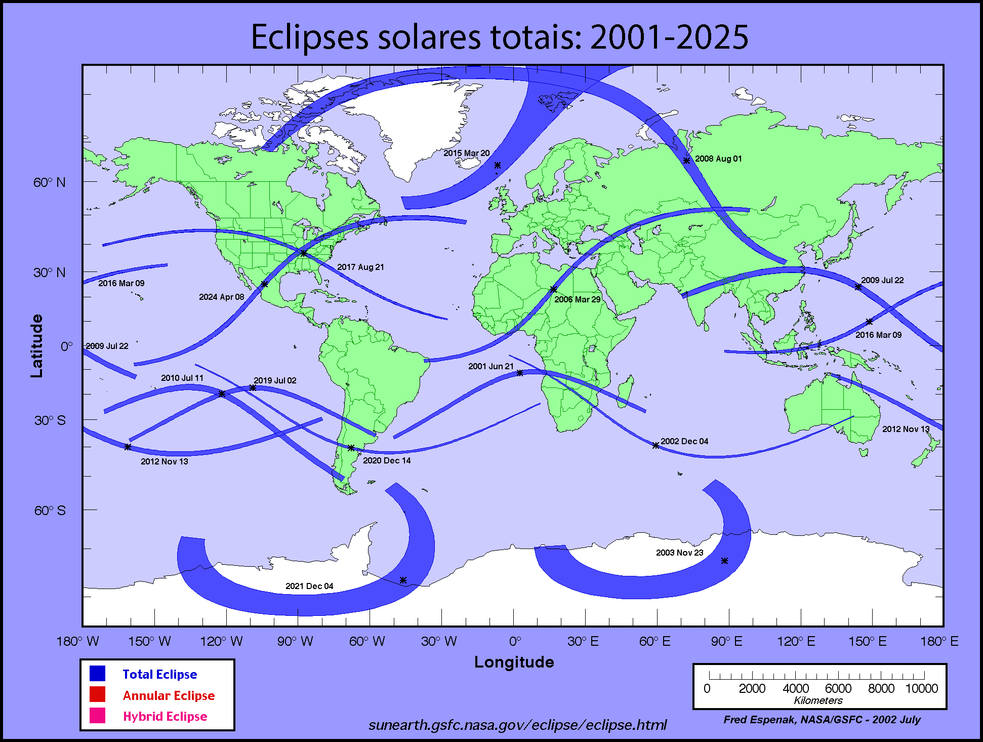 eclipses 2001 a 2025