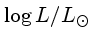 $ \log L/L_\odot$