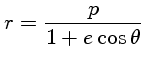 r=\frac{p}{1+e\cos\theta}